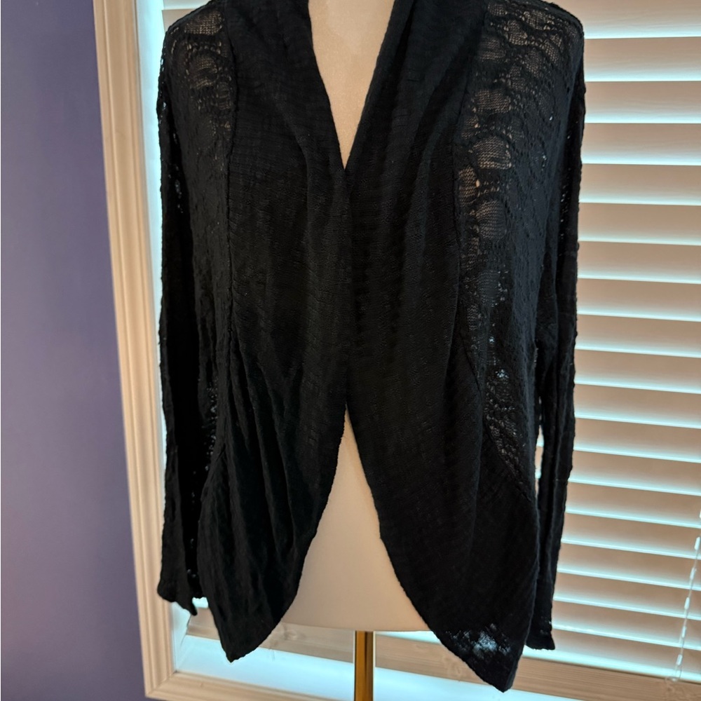 No Boundaries Black Open-Front Cardigan